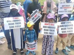 Children and Wives of Detained Officers Stage Emotional Protest at National Assembly, Demand Justice...