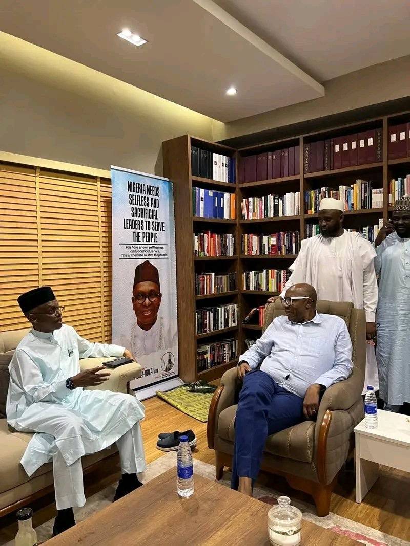 PHOTOS: Rotimi Amaechi pays a visits to Nasir El-Rufai at his Abuja residence to show solidarity wit...