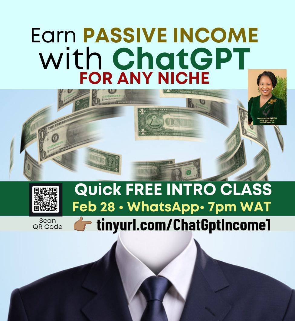 A free class, join us today๐๐ฝ๐๐ฝ
https://tinyurl.com/ChatGptIncome1
A Masterclass will be introd...