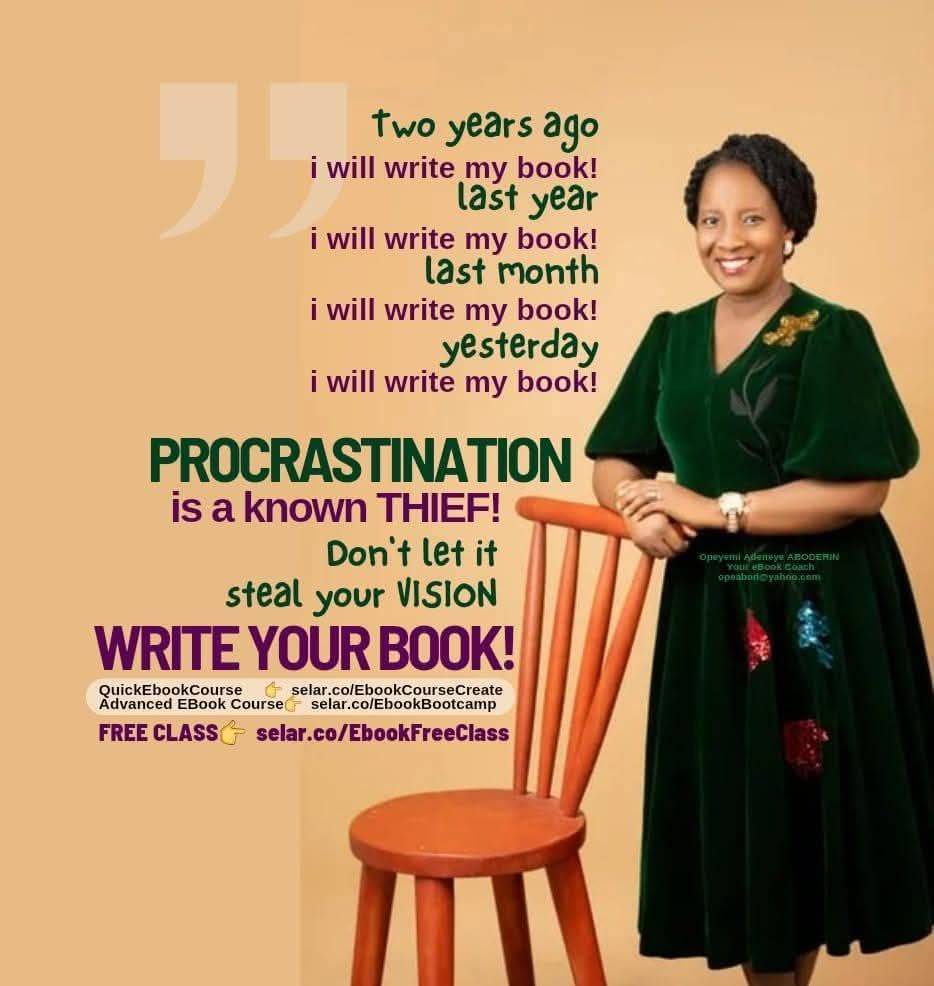 Start today ๐ selar.com/m/opeabod
#SoftReminder
#Publish_Your_Book_Online_Today
#February_Is_Almo...