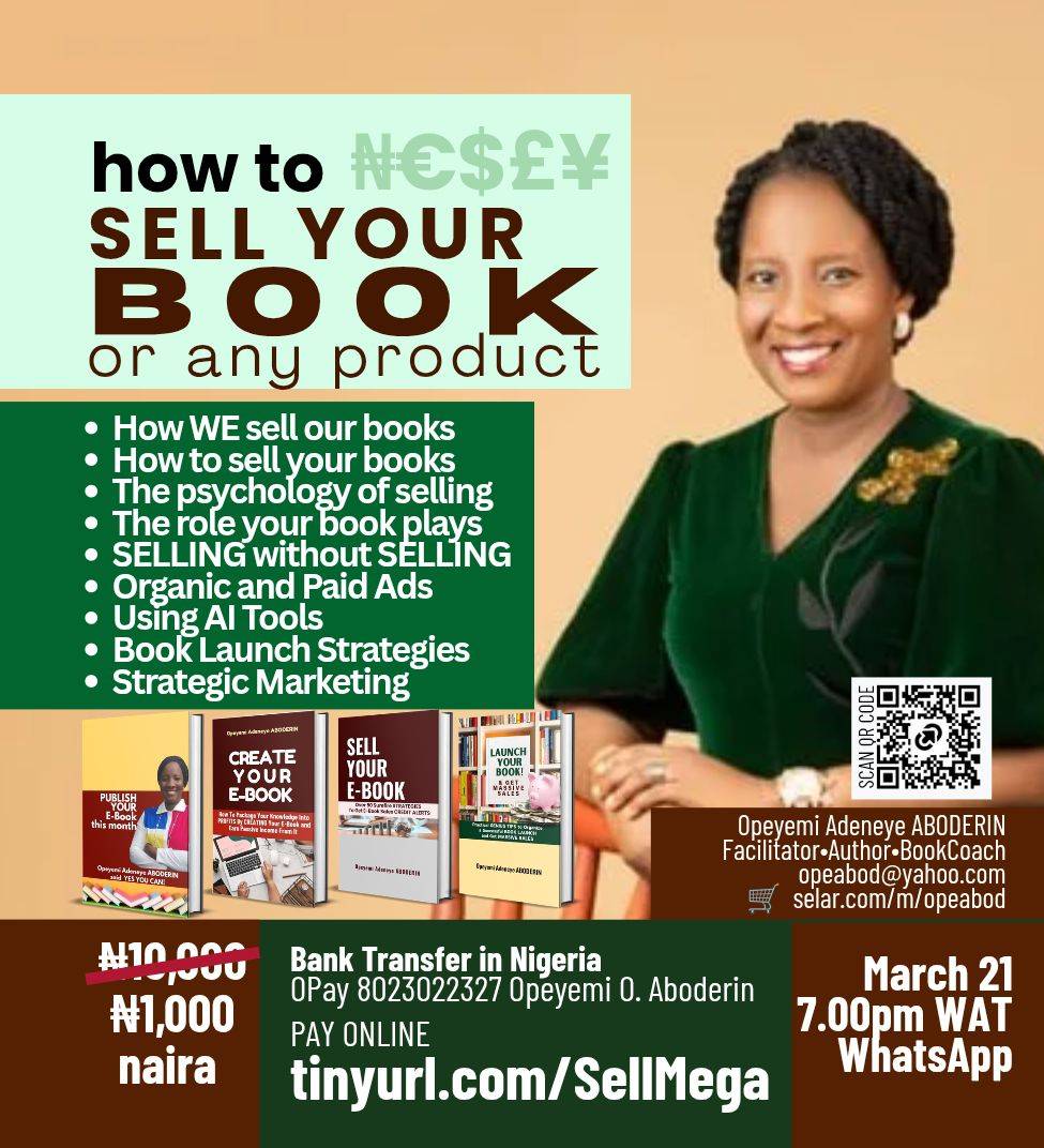 Join us๐๐ฝ tinyurl.com/SellMega
A quick sales strategy seminar to sell your BOOK or any product you...