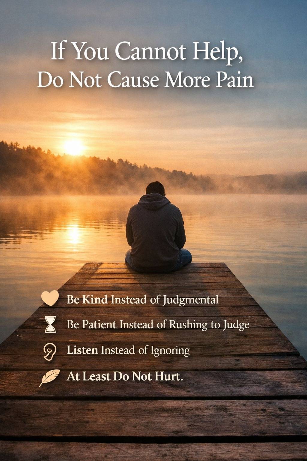 If You Cannot Help, Do Not Cause More pain.
In today’s world, people are fighting silent battles we...