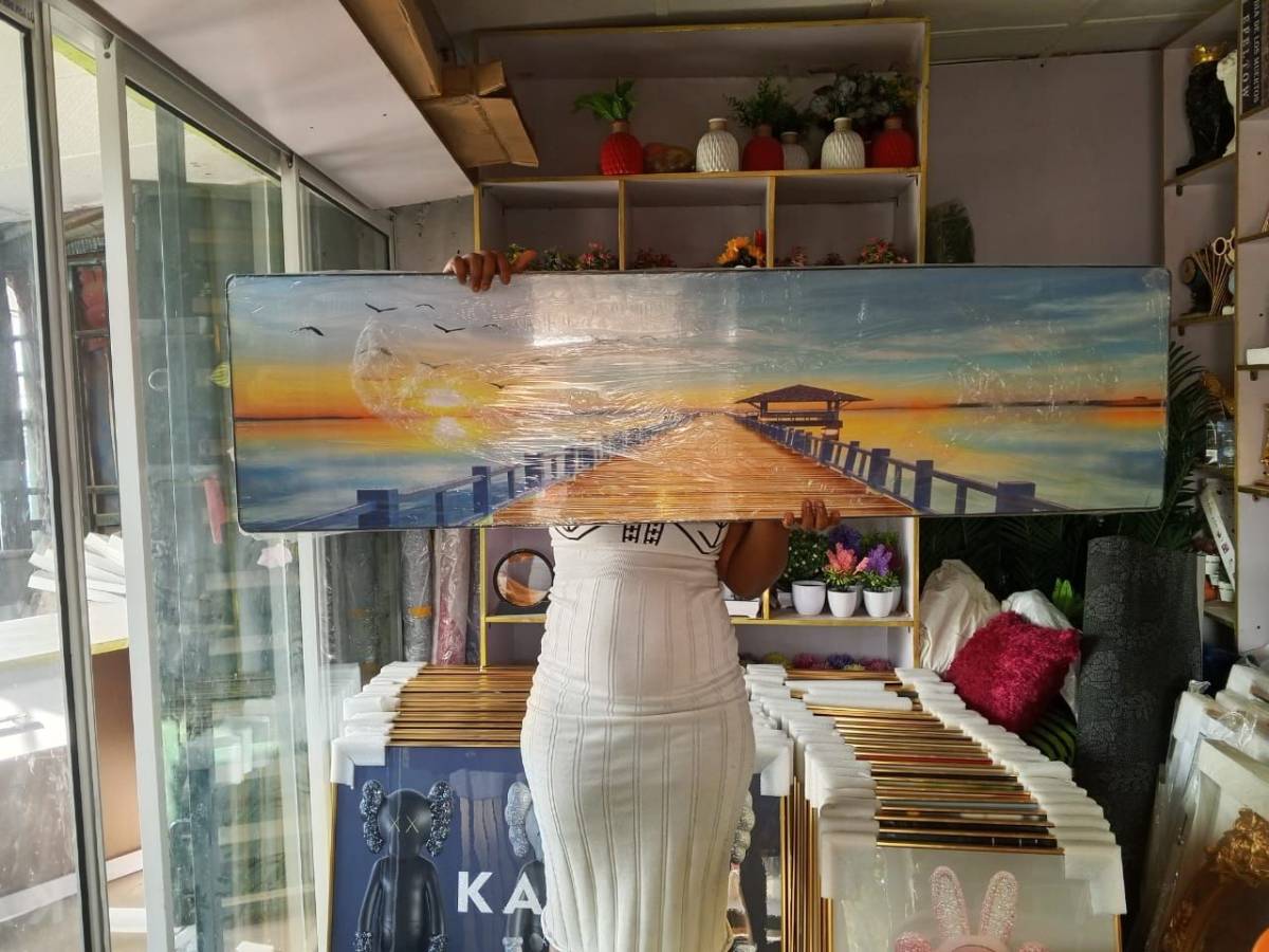 Landscape acrylic frame is available.
Size: 40*150cm
Price: 75K