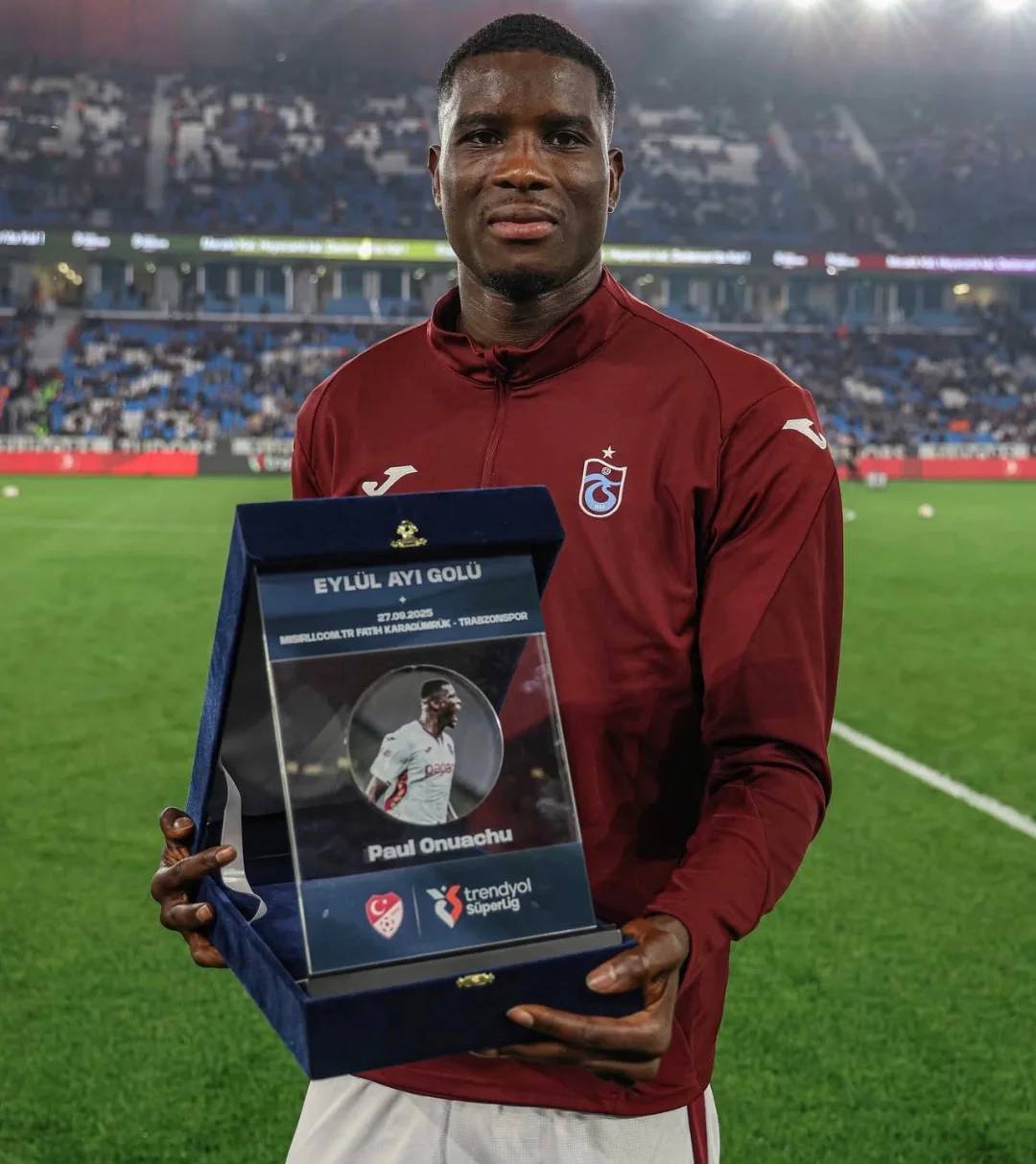 Paul Onuachu has won the Turkish Super Lig goal of the week award for his header against Fernanache....