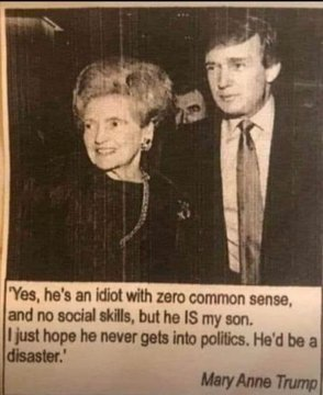 A message from Donald Trump's mother