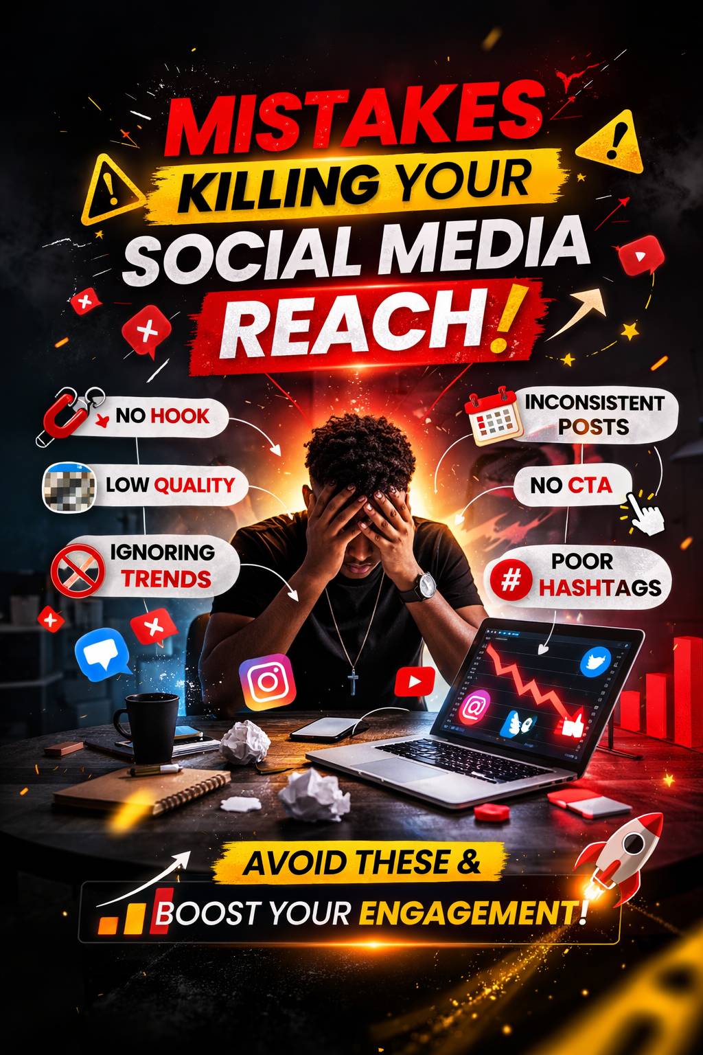 Posting every day but still no growth? 🤔
It’s not bad luck, it’s bad strategy.
Fix these mistakes...