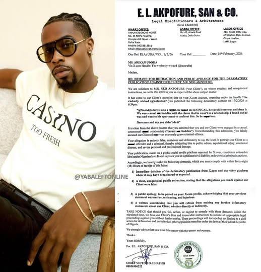 Neo sef don enter the matter, dem talk say he be rapist too baba sharply carry matter go court.