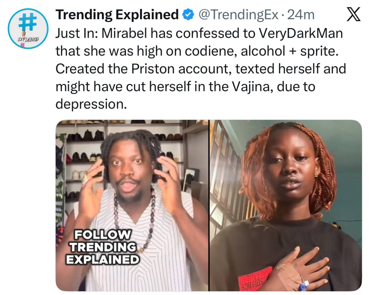 She Don confess say all na lie... VDM don ready to help her shay.
#LekeeLekee #Trending