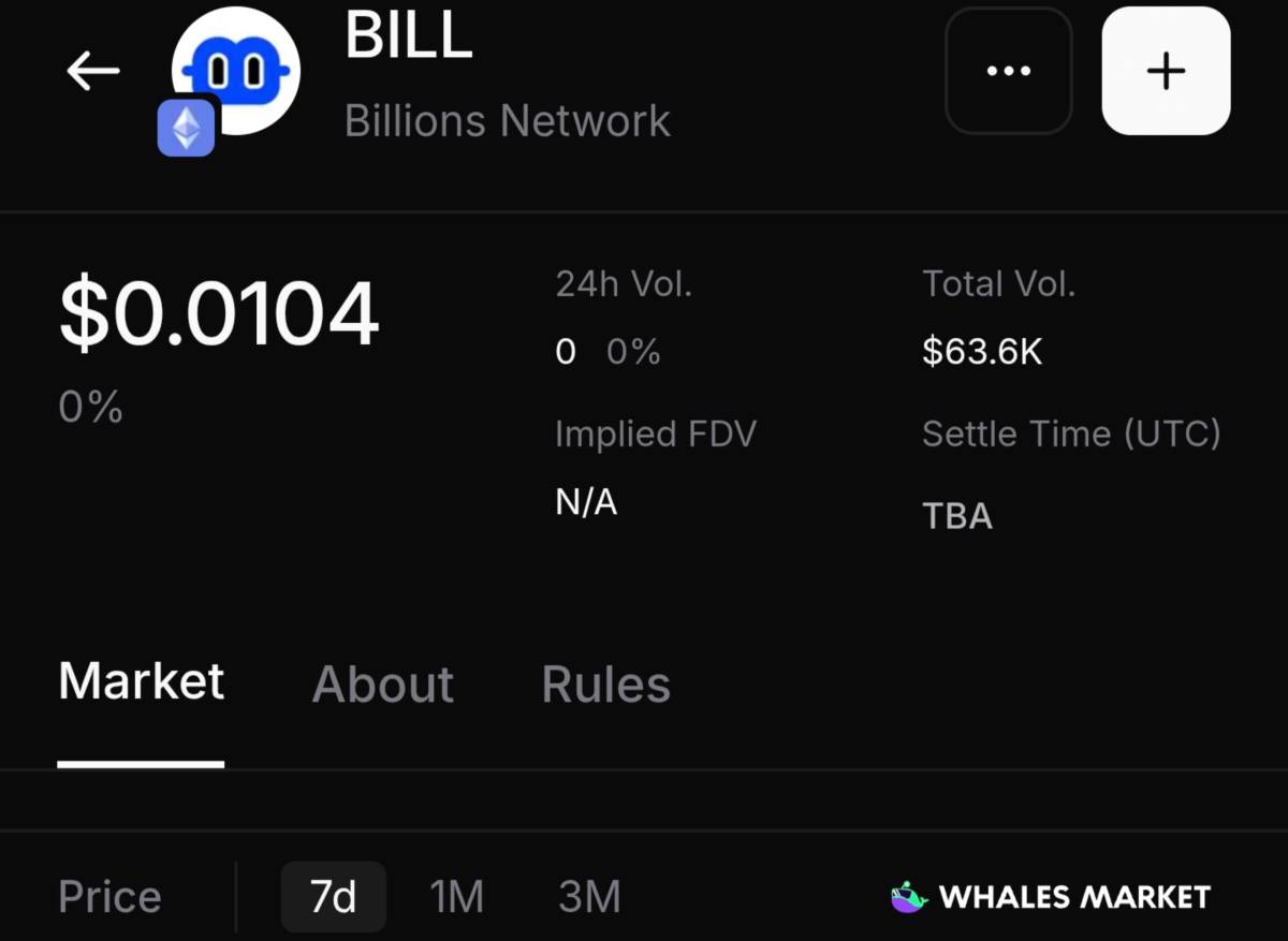 1000 $BIL = 10$+ Whales Market 👀