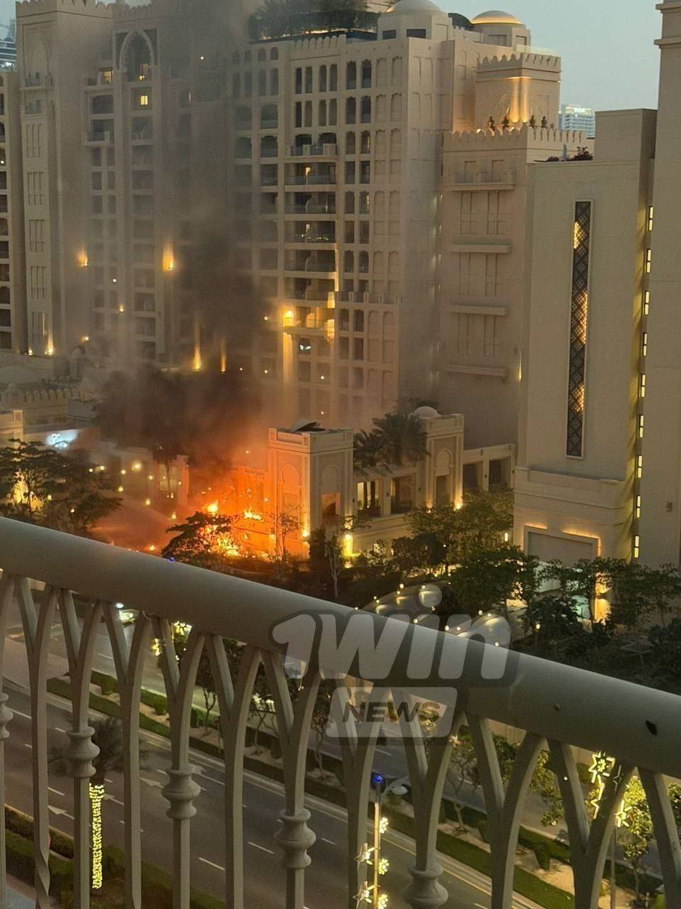 Fire breaks out in the hotel building on Palm Jumeirah in Dubai
The fire started after a missile st...