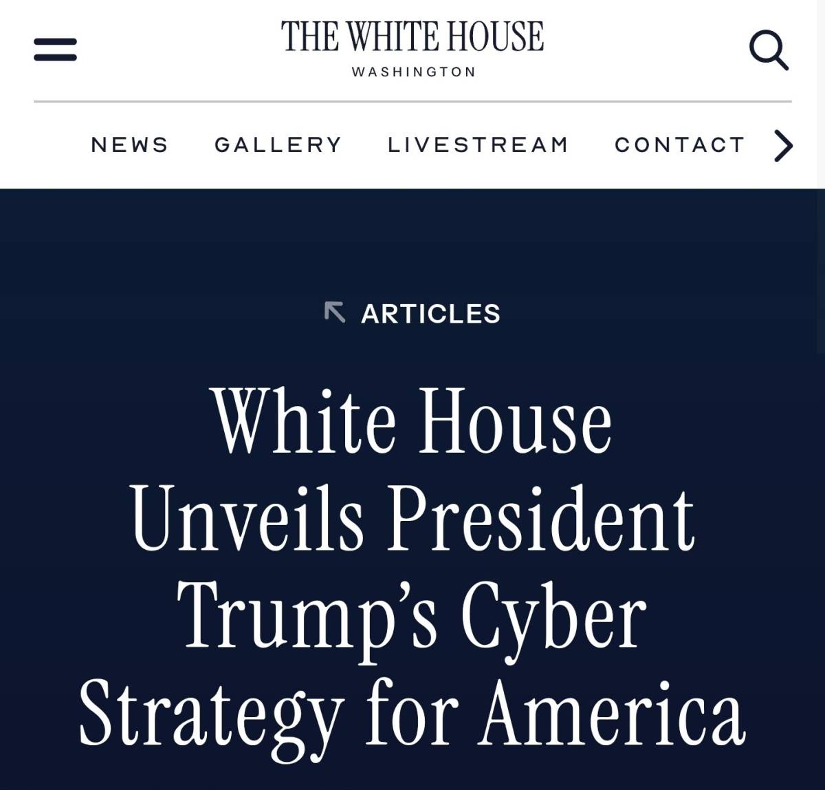 ⚡️ Trump’s "Cyber Strategy" backs crypto and blockchain
Exact quote from the White House document...