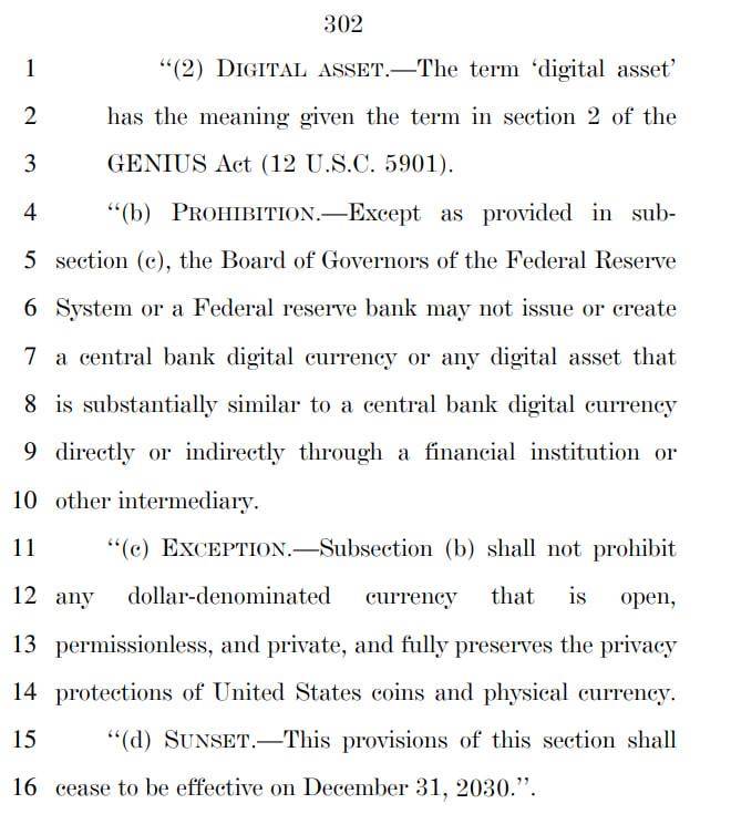 ๐ฅ The US Senate passed a bill that includes a CBDC issuance ban on the Federal Reserve until 2030