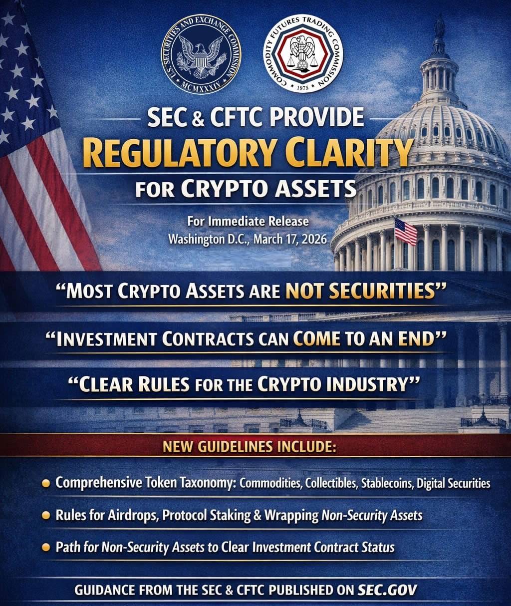 ๐ฅ The SEC and CFTC issued joint guidance clarifying that securities laws apply to crypto
At the sa...