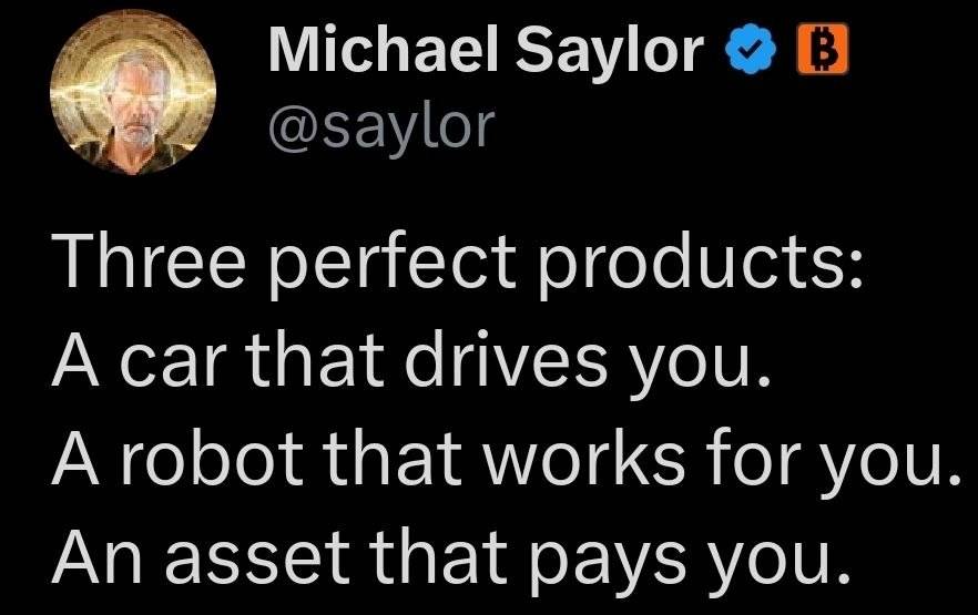 📣 Three ideal products according to Michael Saylor