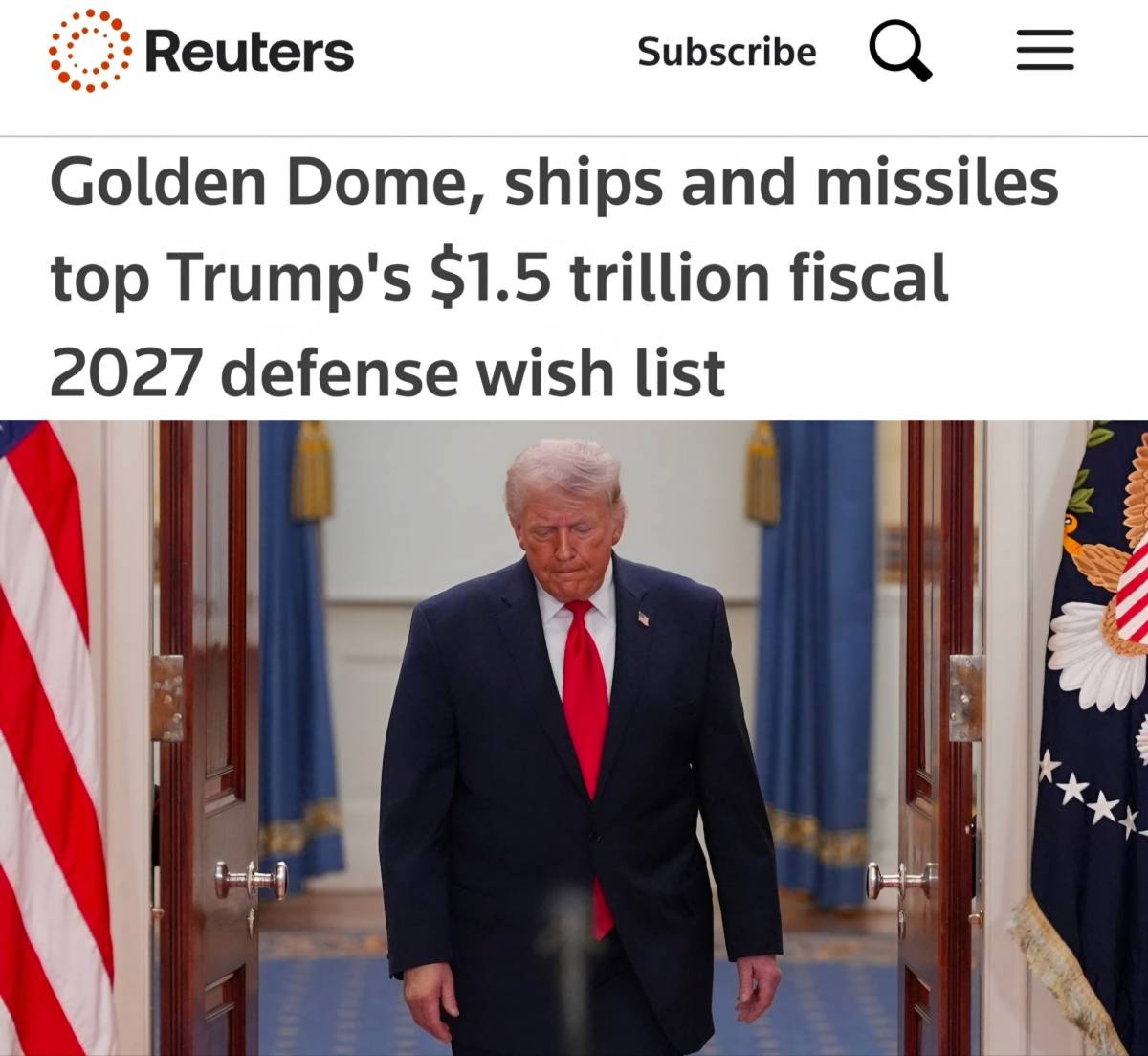 ⚡️ Trump is set to unveil a $1.5T defense budget request for the next fiscal year
This is the la...