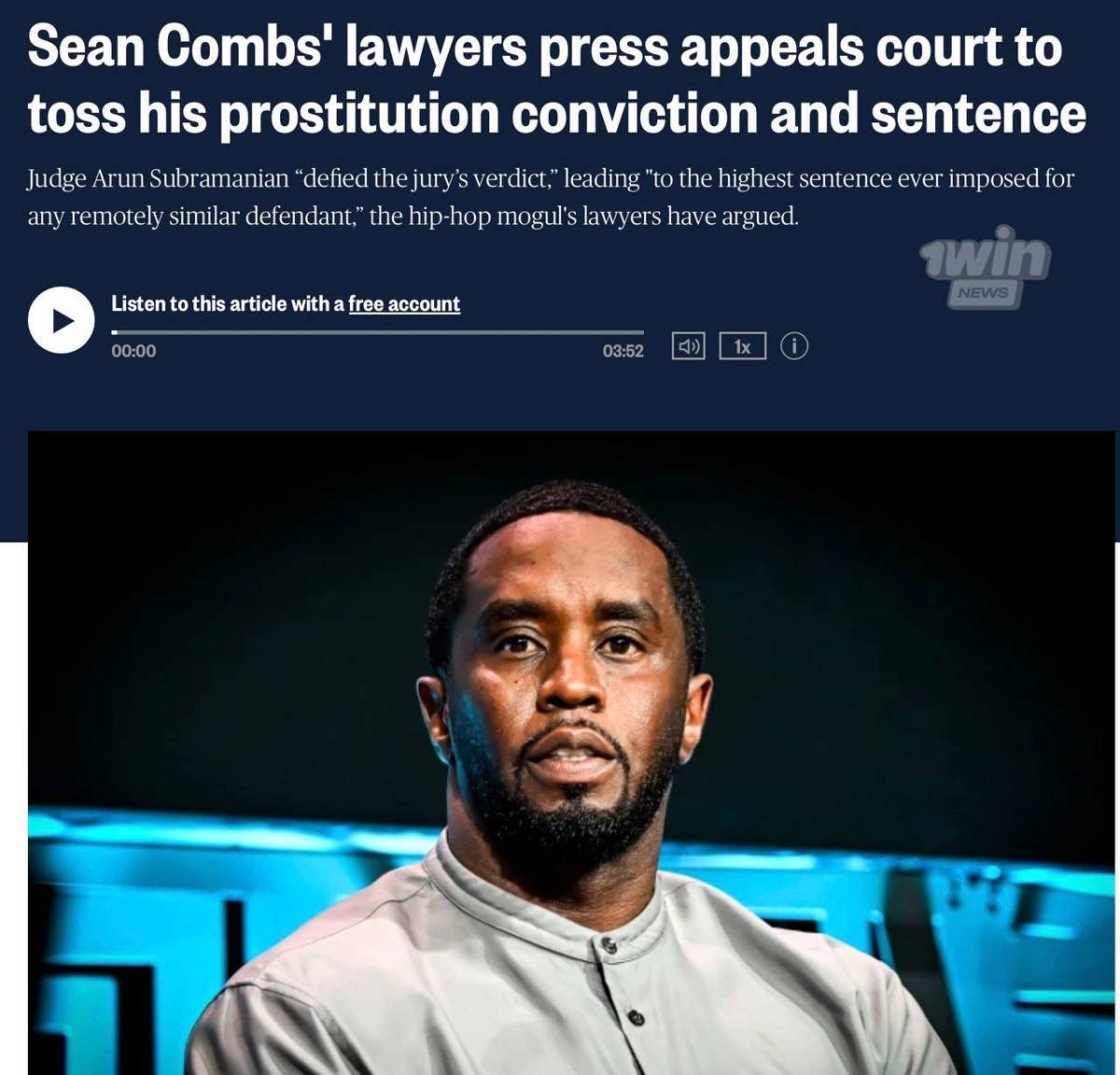 P. Diddy have filed an appeal against the New York court verdict
According to ABC News, the defense...