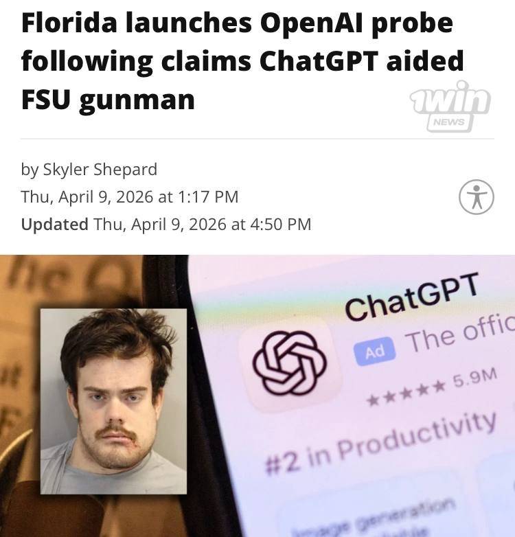 Florida authorities launched investigation into OpenAI following university shooting in which studen...