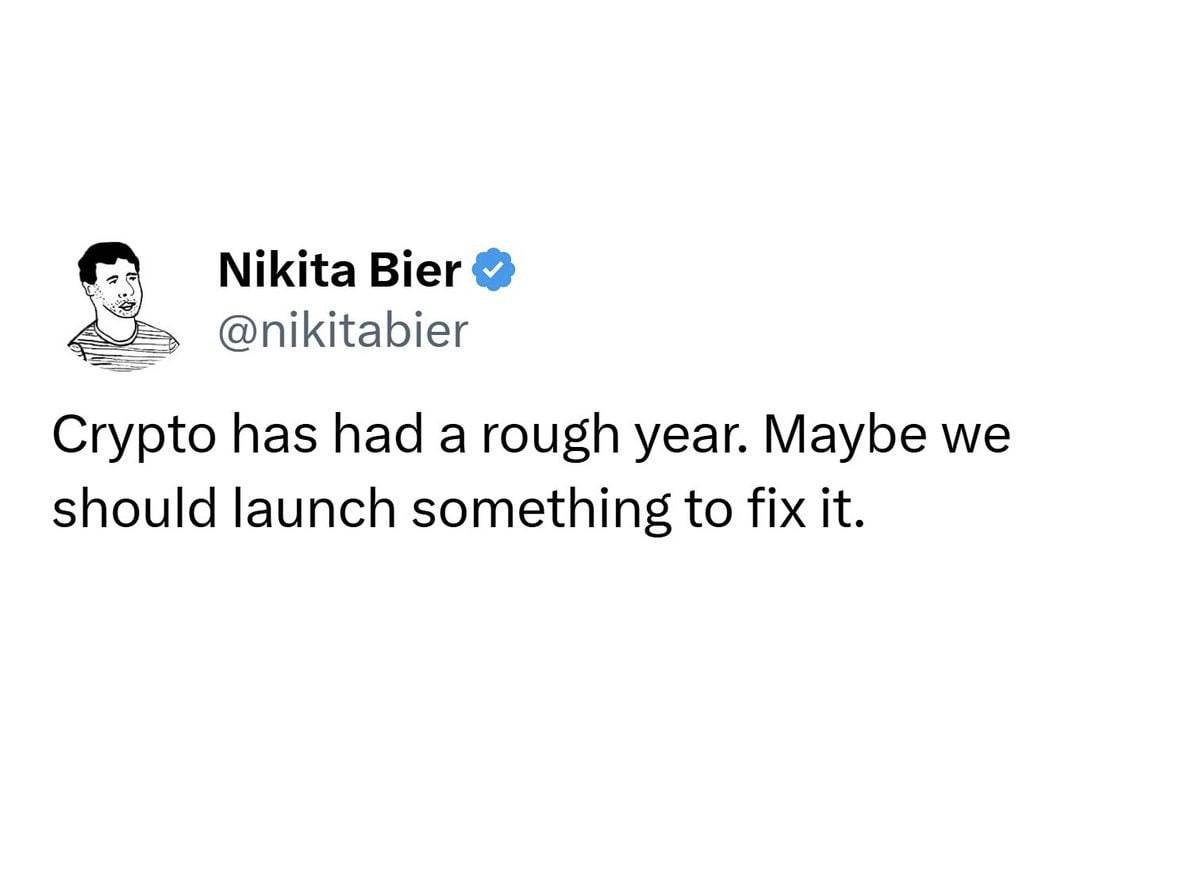 ⚡️ X Head of Product Nikita Bier teases a crypto integration saying "crypto has had a rough year"...