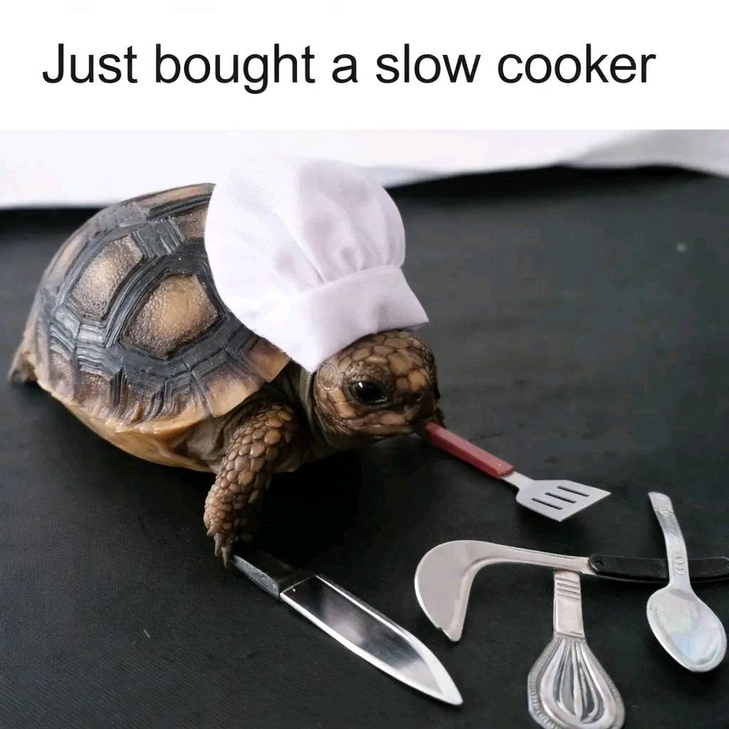 He is very slow!