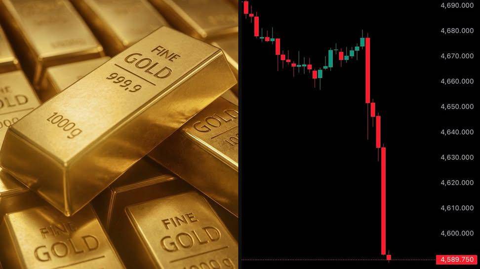 JUST IN: Gold crashes under $4,600
Over $1 trillion wiped out from its market cap today.
#news #go...