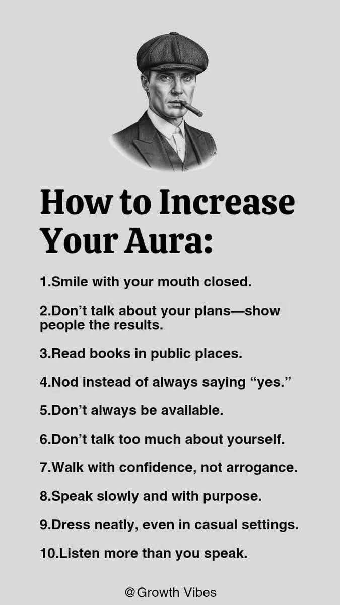 GOOD MONDAY MORNING ๐
@lekeelekee
HOW TO INCREASE YOUR AURA: