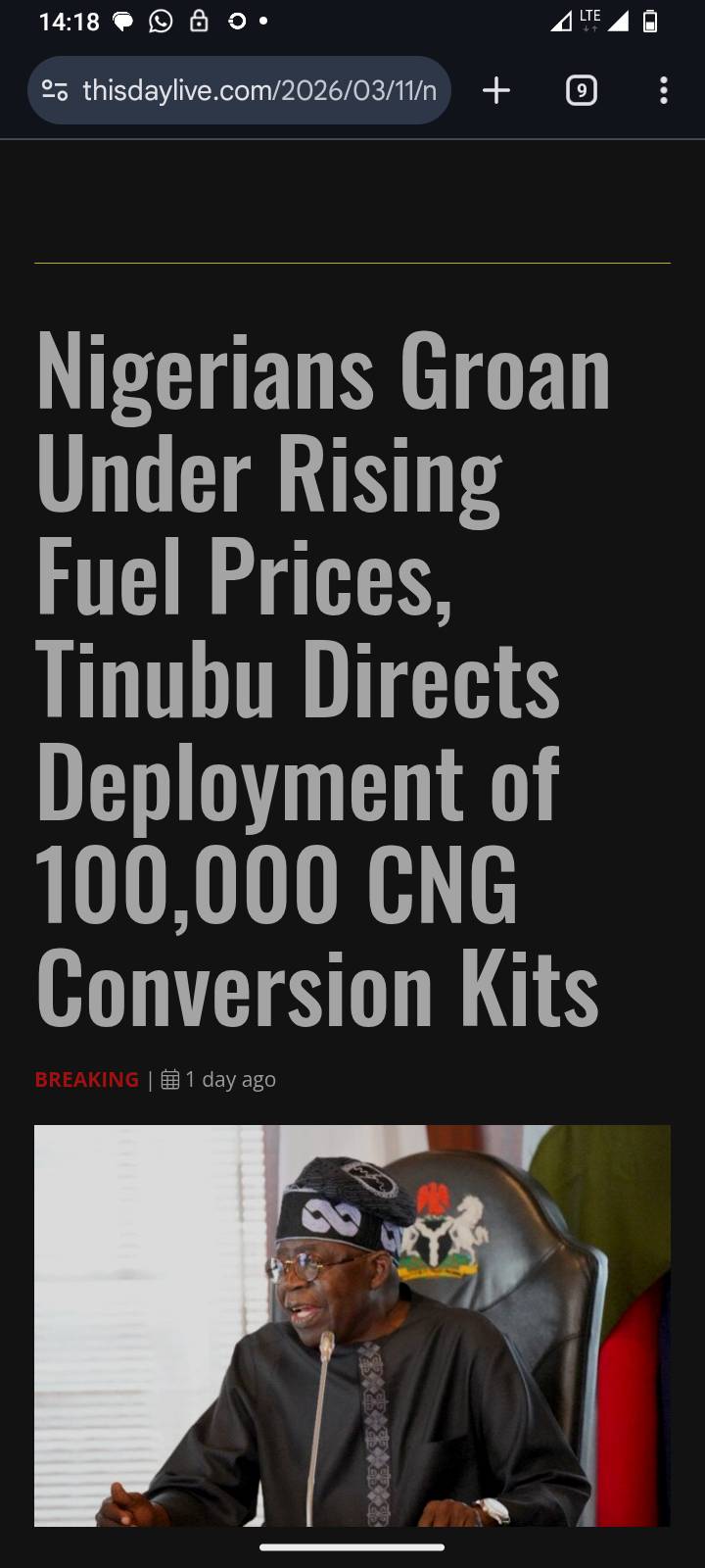 This shows how low solution mech inclined the president Tinubu's team of experts he boosted of are
I...