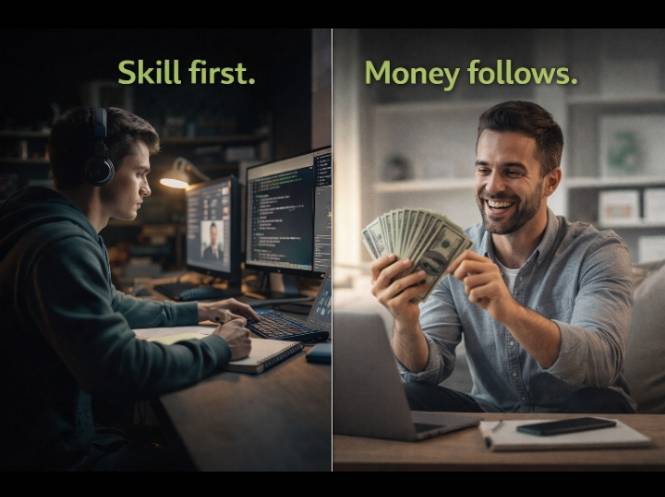 Skill is the seed. 💻
Money is the harvest. 💰
