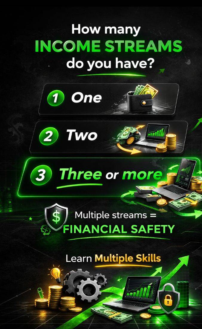 One income is risky.
Two is safer.
#financialfreedom
#digitalskills2026
#Lekeelekee