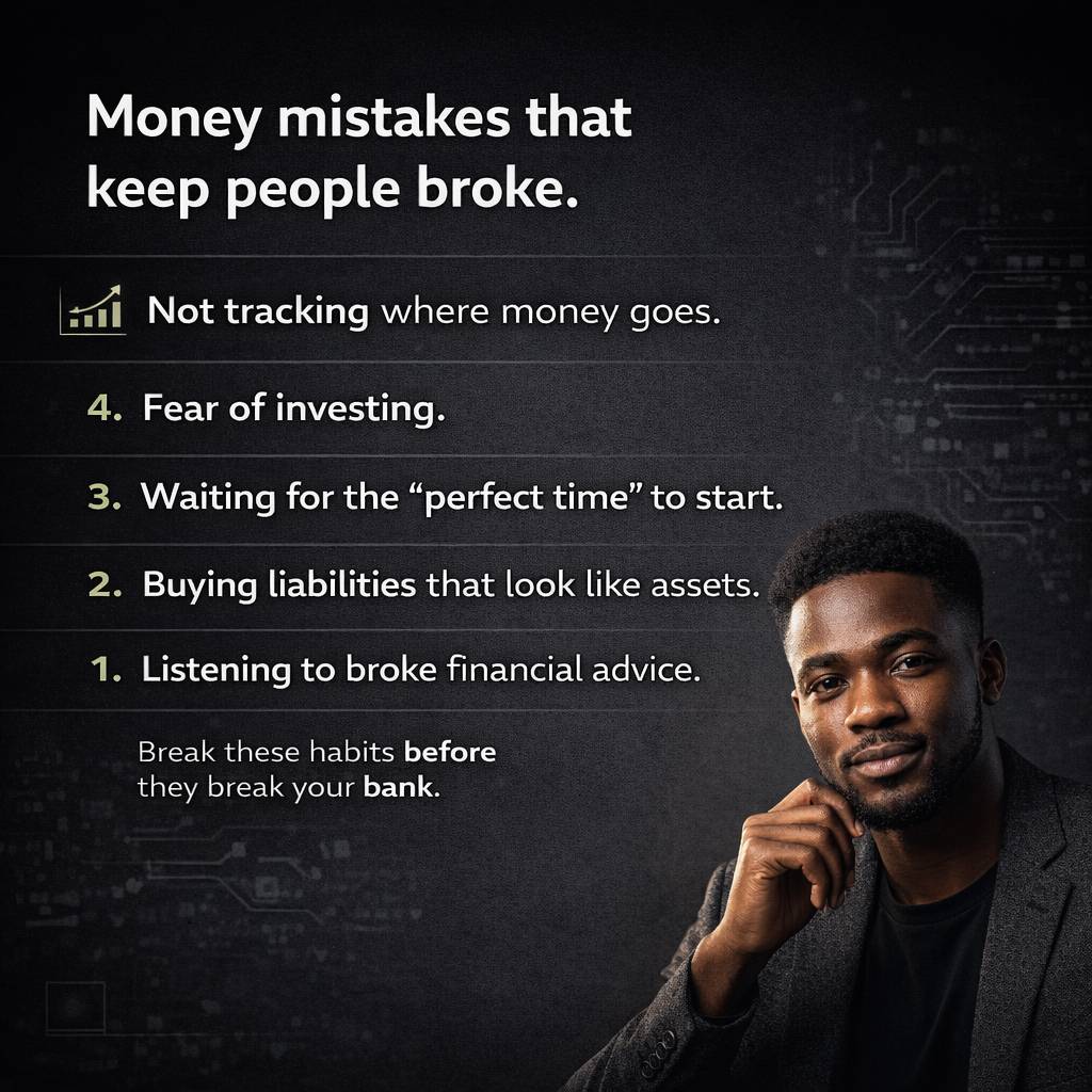 The fastest way to stay broke is repeating the same money mistakes everyone else ignores. Fix the ha...