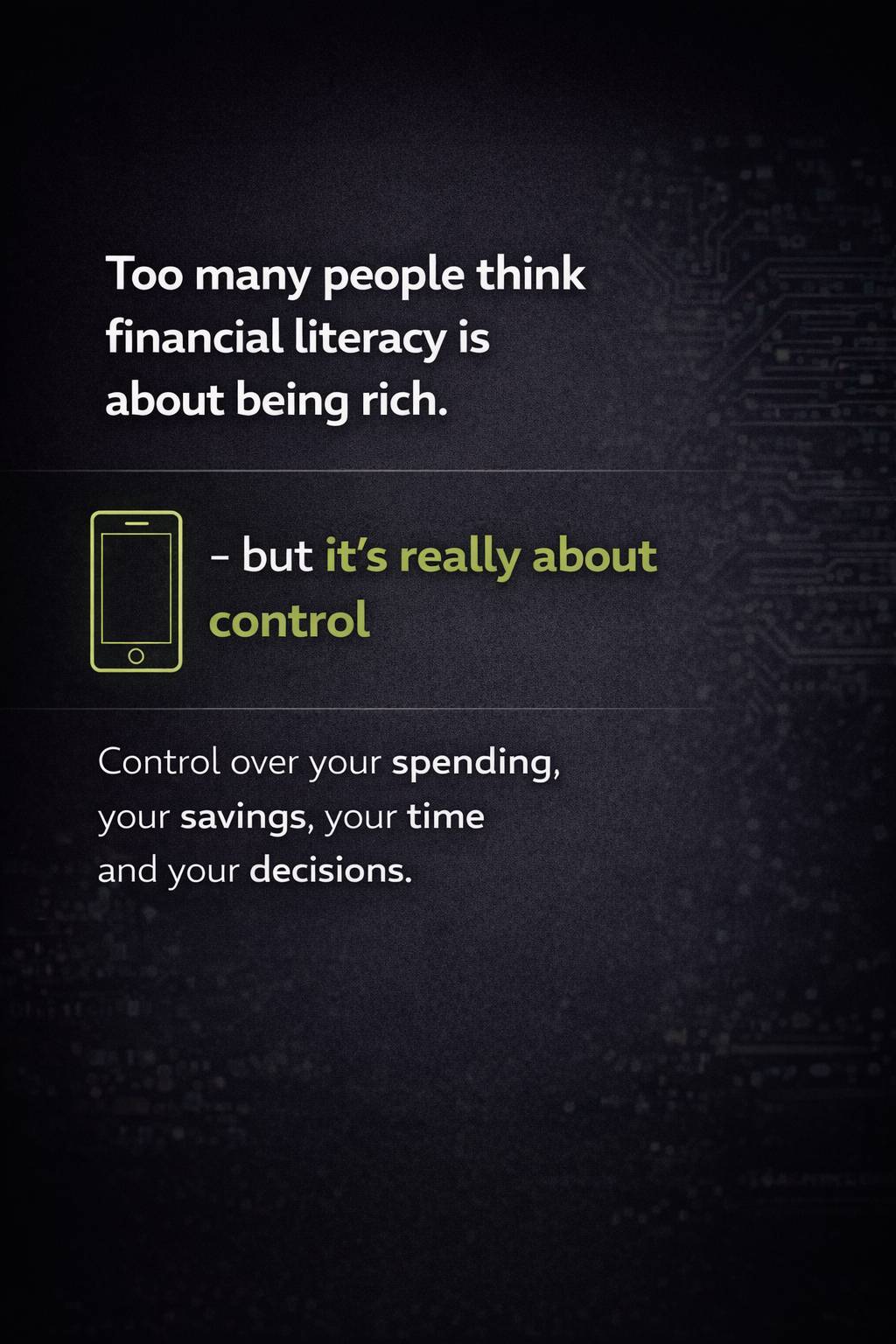 Financial literacy isn’t about showing off wealth.
It’s about having control — over your money 💰, y...