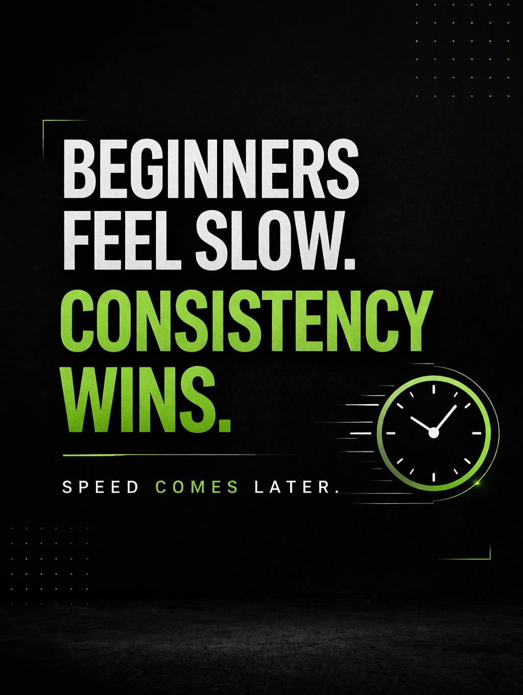 Beginning feel slow… but consistency always wins. ⏱️💚
Speed comes later — focus, practice, and keep...