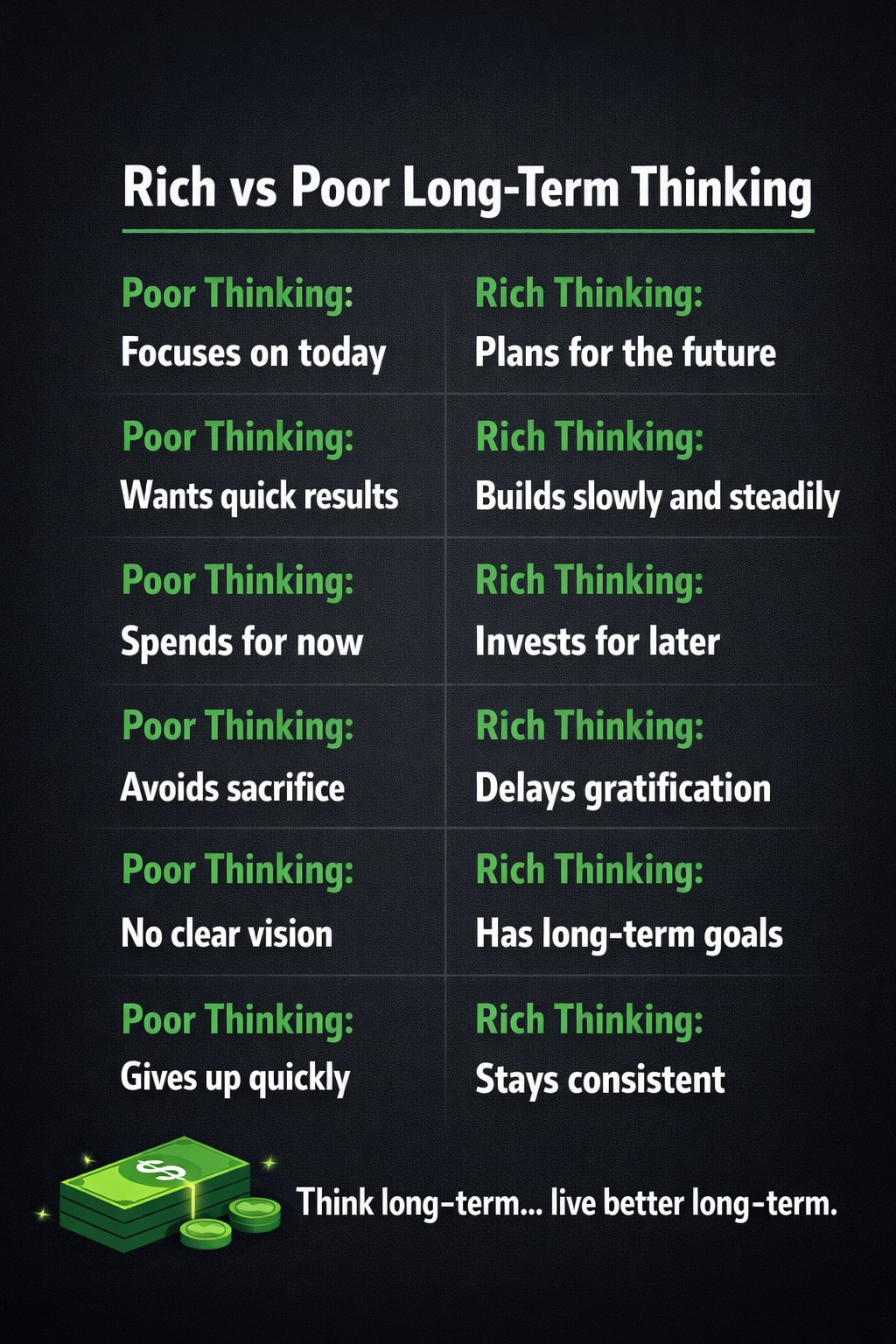 Short-term thinking keeps you stuck… long-term thinking builds wealth.
#LongTermThinking #WealthMin...