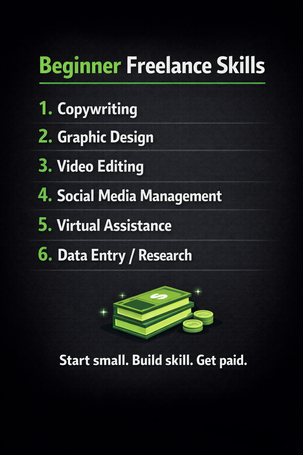 You don’t need everything… just one skill to start.
Pick one. Learn it. Practice it.