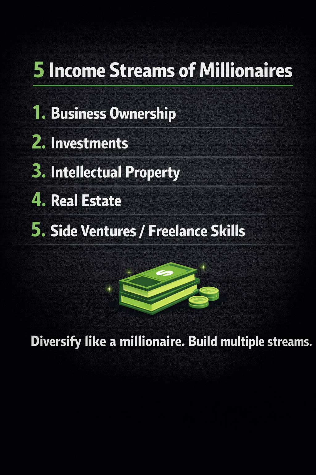 Millionaires don’t rely on one income… neither should you.


#IncomeStreams #MillionaireMindset #Fin...