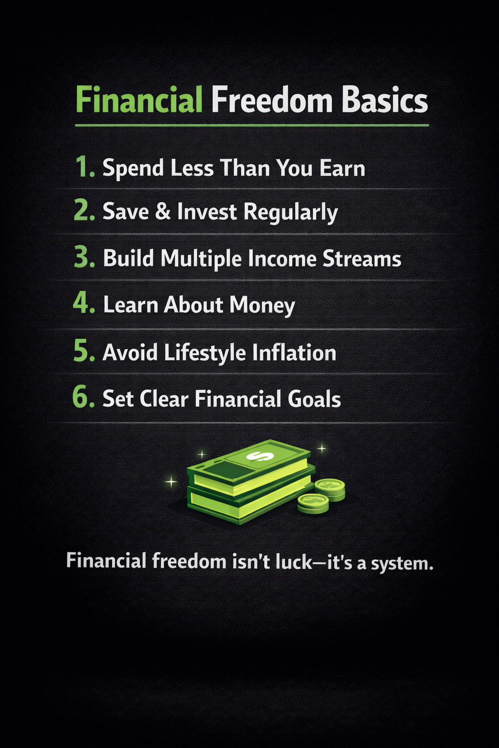 Freedom with money isn’t a dream… it’s a plan you can follow.
#FinancialFreedom #MoneyBasics #Wealt...