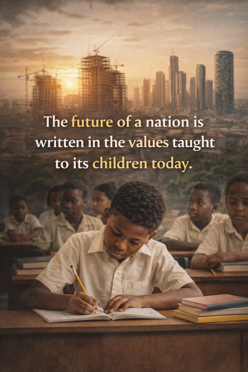 If this is true then what actions should we take in ensuring that the right values are taught to our...