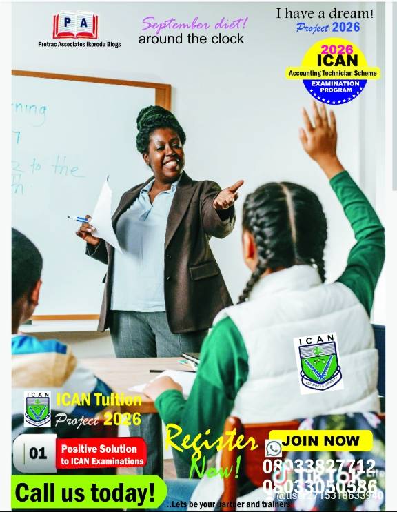 This is to inform the general public that Registration for ICAN-ATSWA Tuition Examinations Lectures...