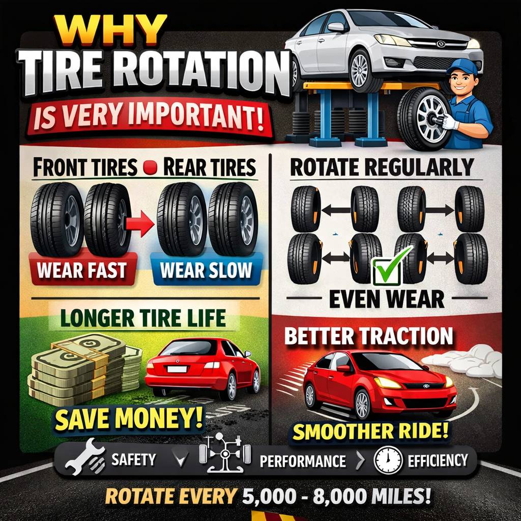 When last have you rotated your car tire?