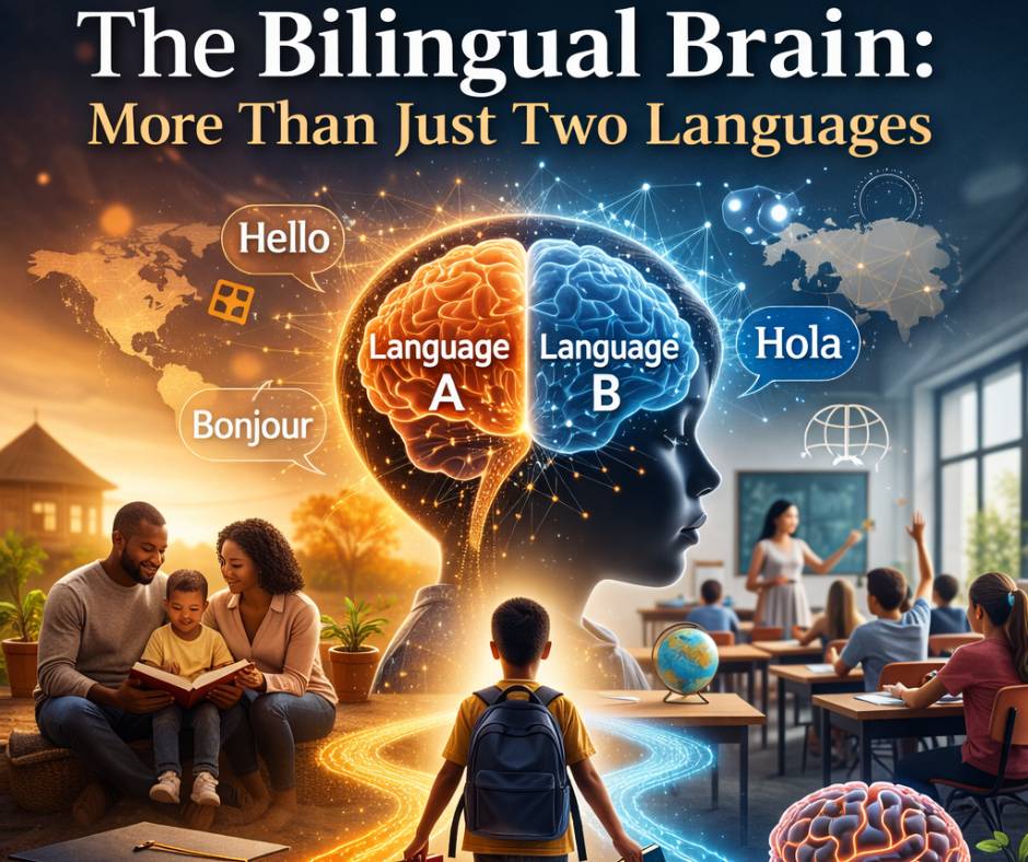 If a child is fortunate enough to be born into a bilingual family, with each parent providing the wo...