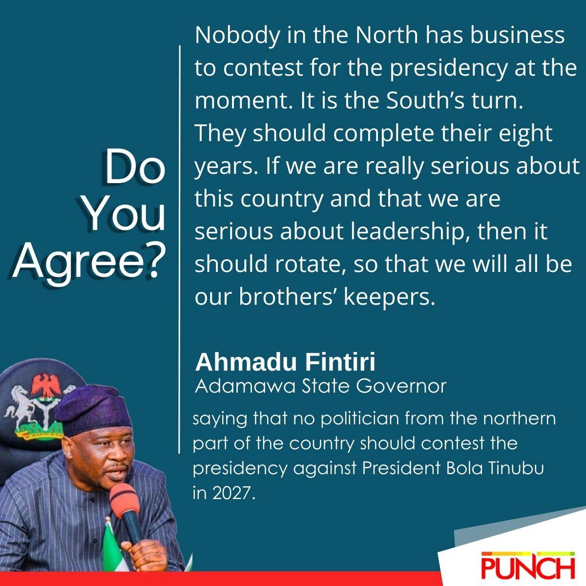Do You Agree?
Read more: https://punchng.com/no-northerner-should-contest-presidency-in-2027-adamaw...
