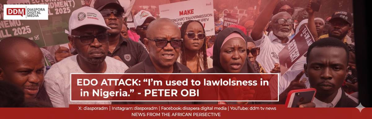 “I’m used to lawlessness in Nigeria” — Peter Obi reacts to the Edo attack 🇳🇬
👇
https://diasporadig...