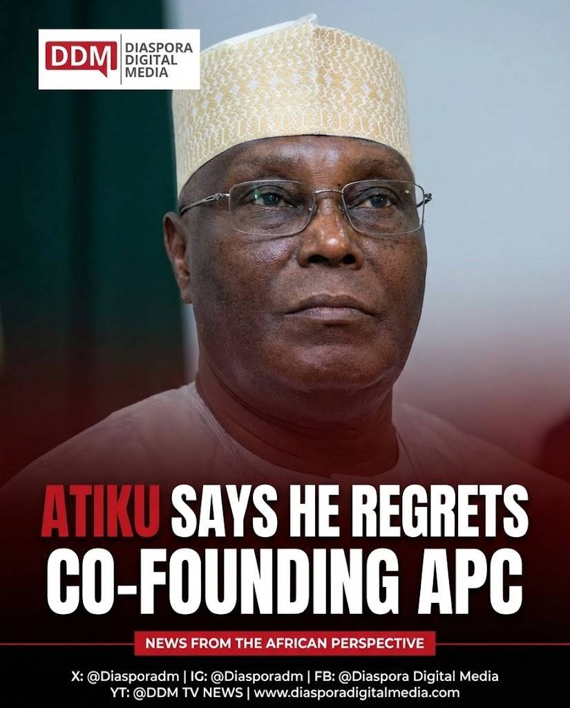 ๐ฅ ATIKU SHOCKER:
โI regret co-founding the APCโ โ Major political confession! ๐
Read more ๐
http...