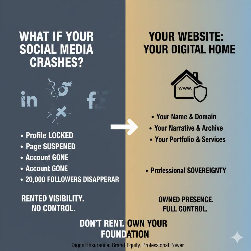 What if Social Media crashes tomorrow?
Or your account gets locked.
Or the algorithm buries your vi...