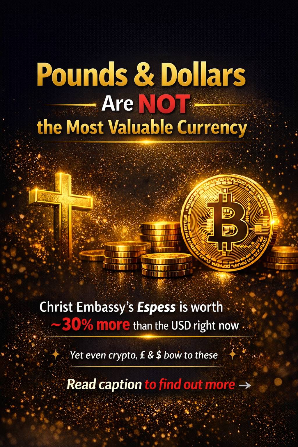 POUNDS & DOLLARS ARE NO MORE THE MOST VALUABLE CURRENCY IN THE WORLD
Christ Embassy Church crypto c...