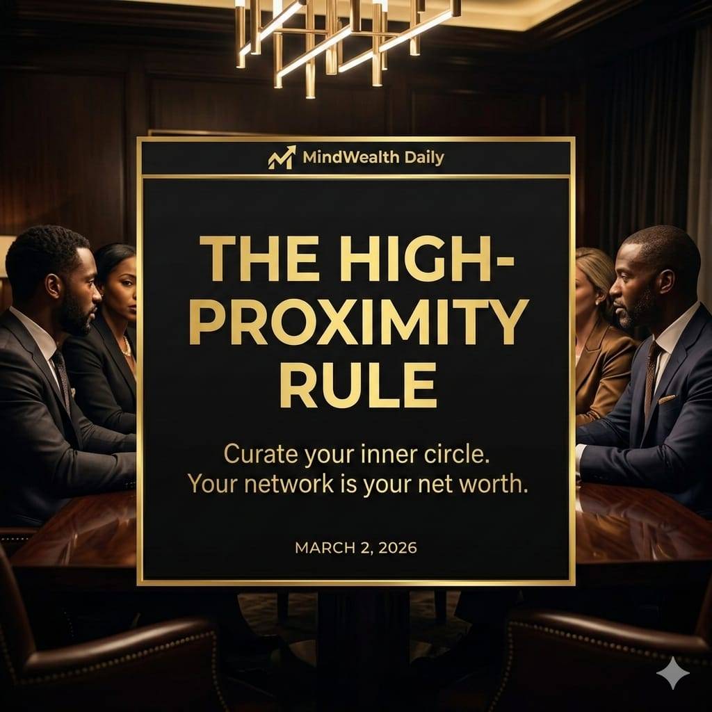 The Topic: The High-Proximity Rule
Core Idea: You are the average of the five people you spend the...