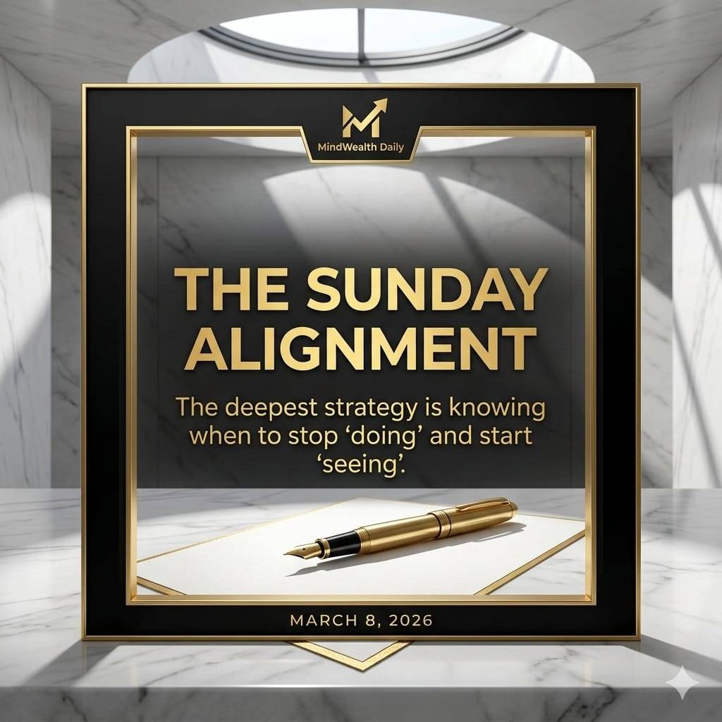 Day 20. The Sunday Alignment
Stillness is not the absence of work; it is the presence of strategy....