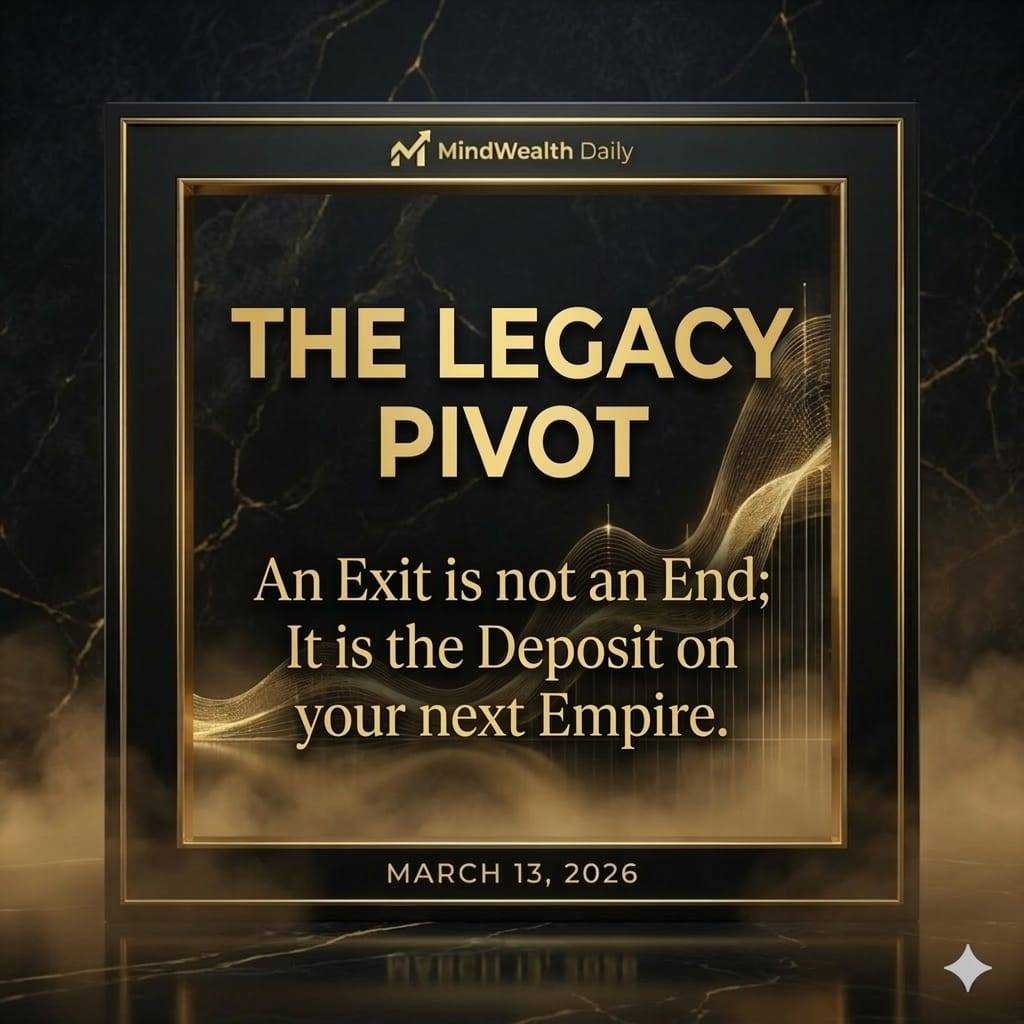 Day 25. The Legacy Pivot
Most people think of an "Exit" as a retirement. For the MindWealth Archite...