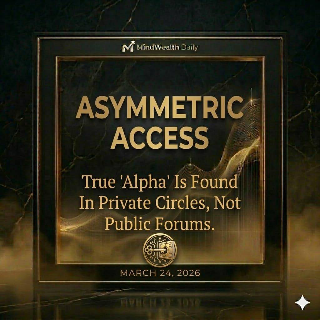 Asymmetric Access
The Core Idea: Most people compete for the same public information. The Architect...