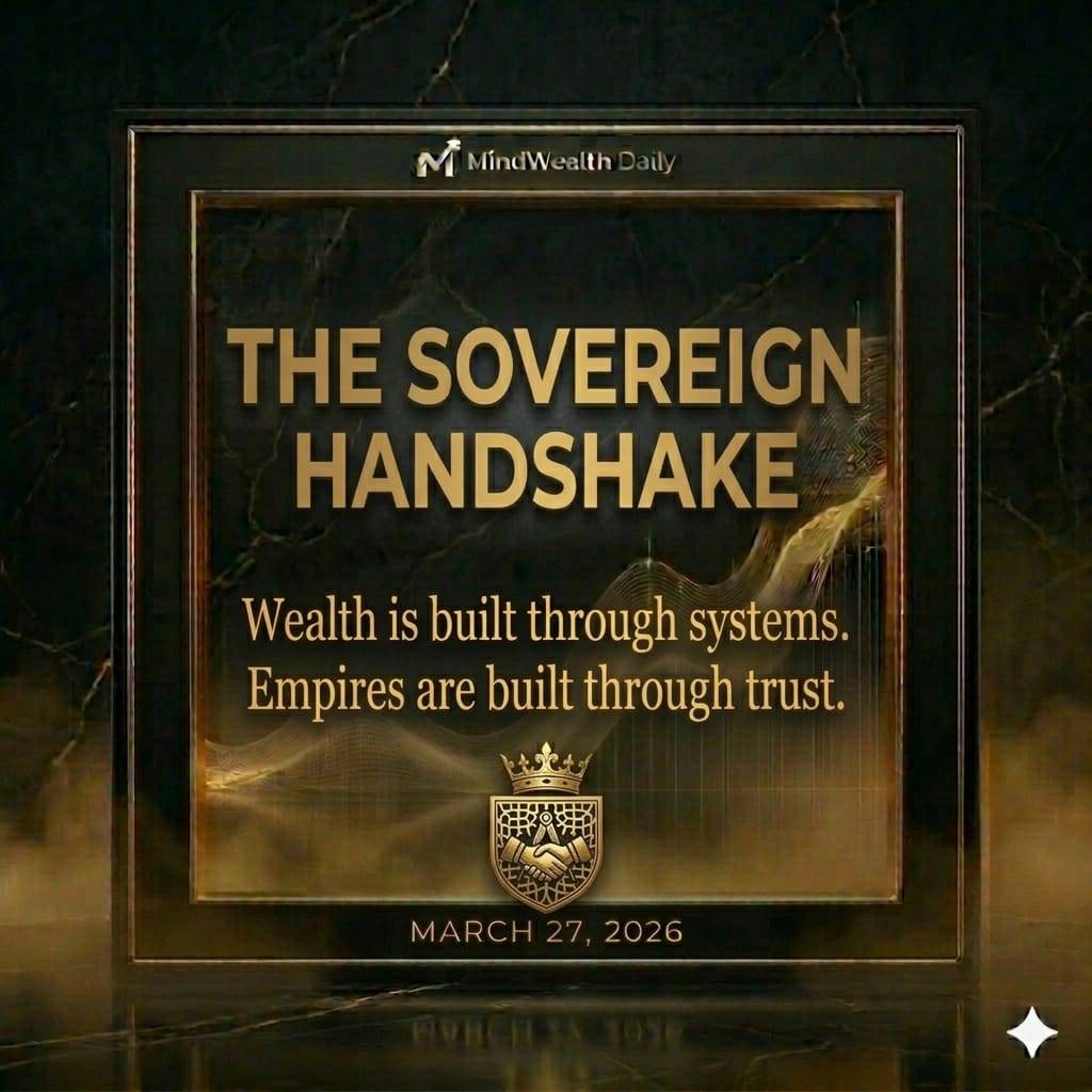 The Sovereign Handshake
We close the week with the ultimate expression of networking: The Sovereig...