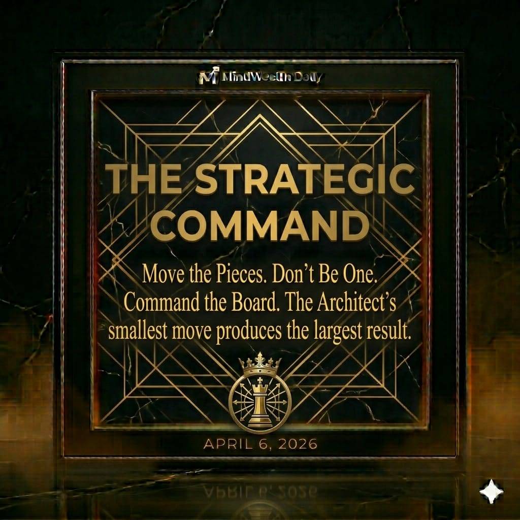 The Strategic Command
The Architect’s Blueprint. Today is about the transition from working in the...